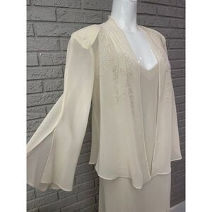 R&M Richards Formal Sequin Dress with Jacket 2 Pcs Set Size 10